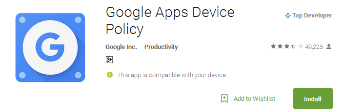 Google apps device policy download from windows 10