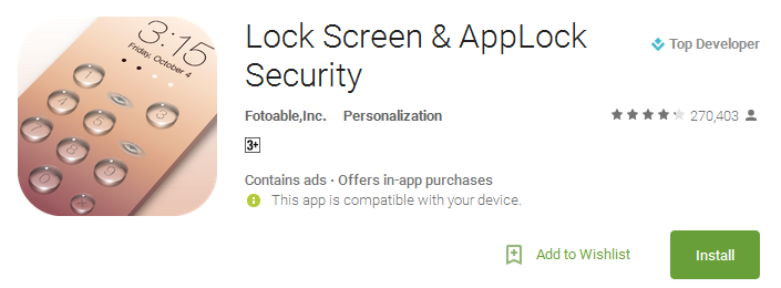 Lock Screen & AppLock Security Apps