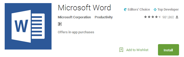 Download Microsoft Word App