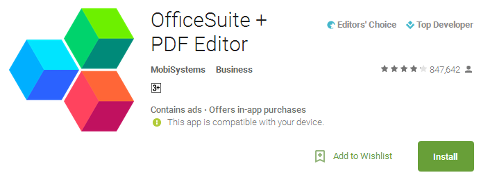 OfficeSuite + PDF Editor App