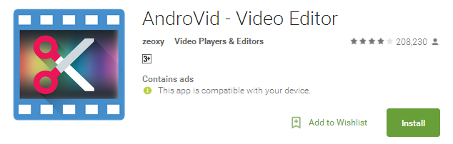 AndroVid - Video Editor App
