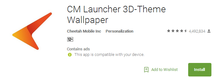 Download CM Launcher 3D App