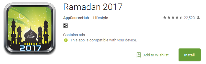 Download Ramadan 2017 App
