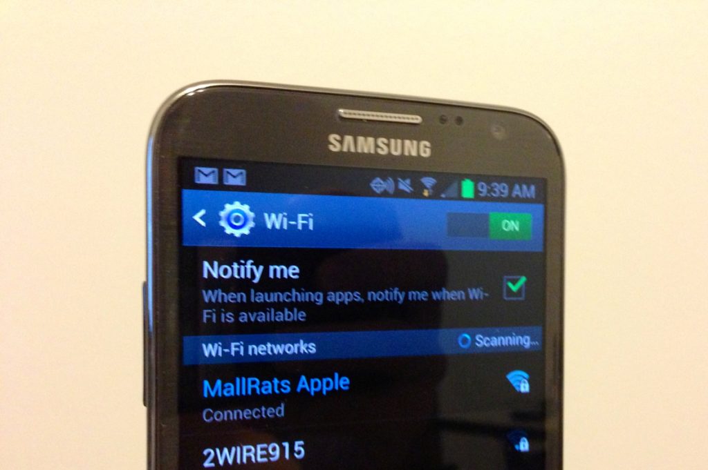 android phone Wi-Fi stucks