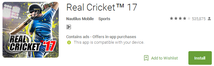 Download Real Cricket 17