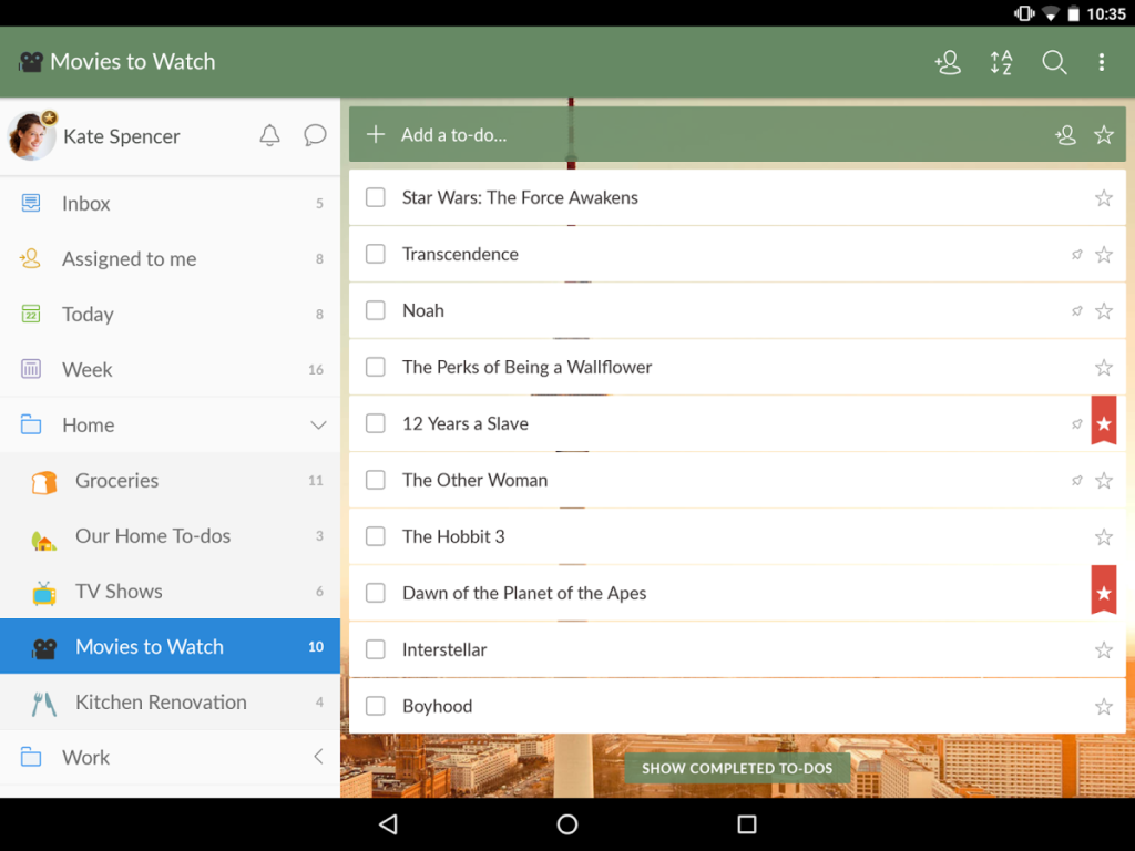 How to use Wunderlist app for Android