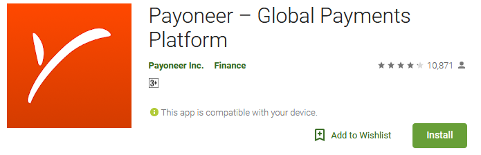 Payoneer - Global cash card mobile app
