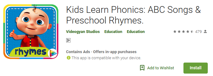 ABC Kids Phonics Learn App
