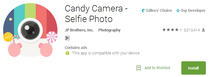 Candy Camera - Selfie Photo App