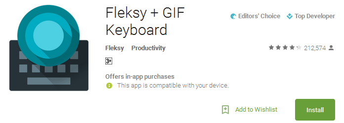 Fleksy + GIF Keyboard App