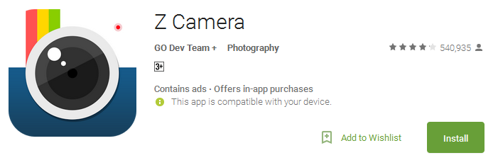 Free Download Z Camera App