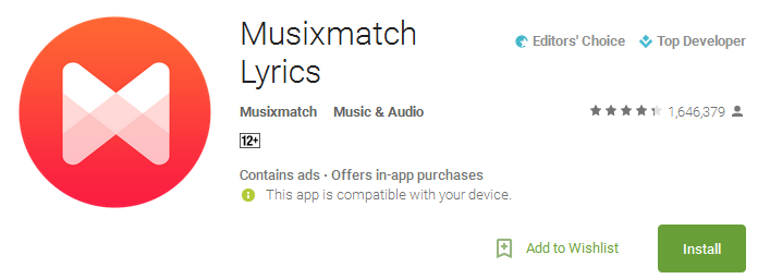 Musixmatch Lyrics App