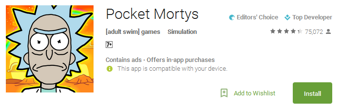 Pocket Mortys App