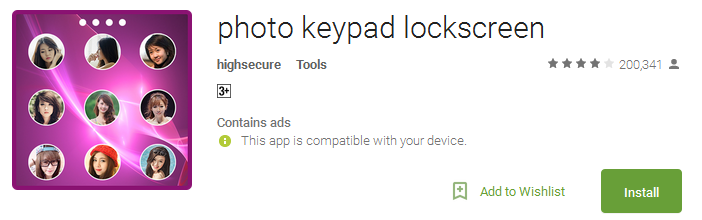 photo keypad lockscreen Apps