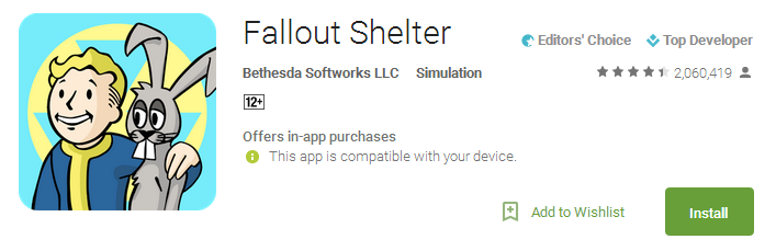 Download Fallout Shelter App