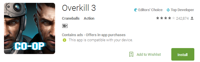 Overkill 3 Apps