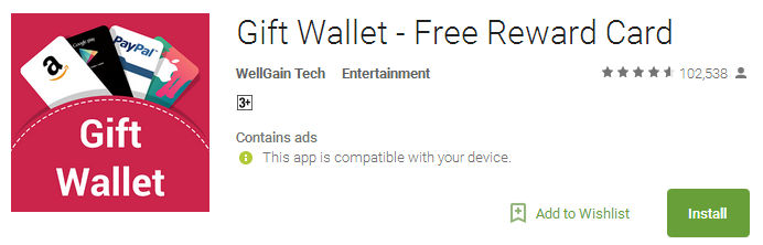 Download Gift Wallet - Free Reward Card