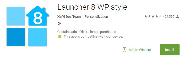 Download Launcher 8 WP style