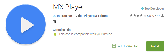 Download MX Player App