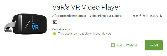 Download VaR's VR Video Player
