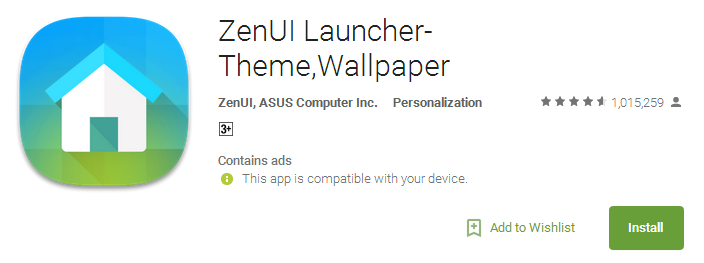 Download ZenUI Launcher App