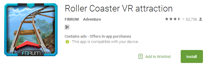 Roller Coaster VR attraction