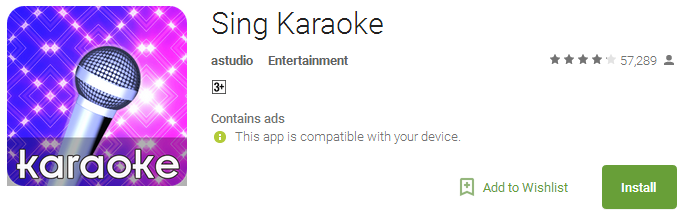 Sing Karaoke app