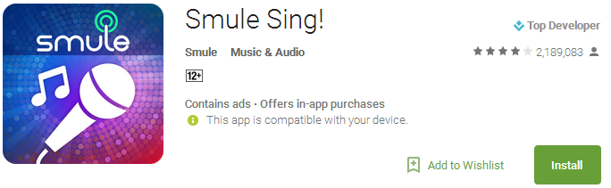 Smule Sing App