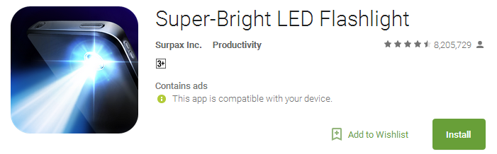 Super-Bright LED Flashlight App