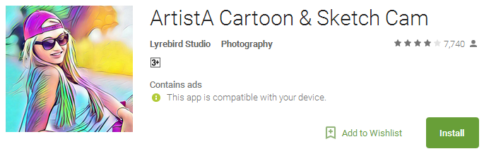 ArtistA Cartoon & Sketch Cam