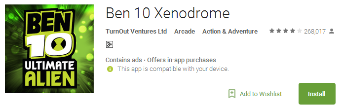 Ben 10 Xenodrome App