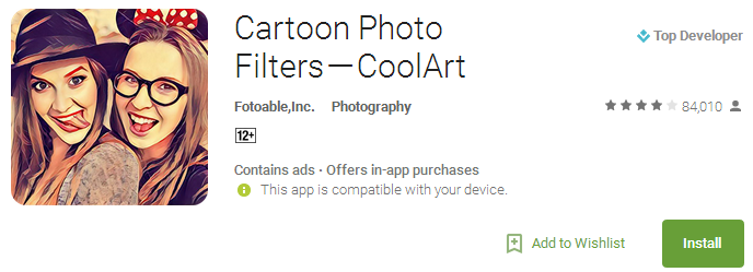 Cartoon Photo Filters－CoolArt