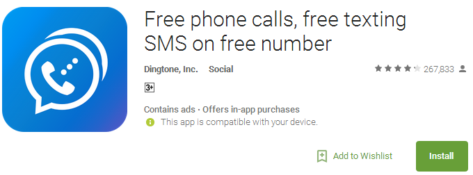 Dingtone App - Free phone calls