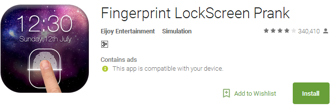 Fingerprint LockScreen Prank