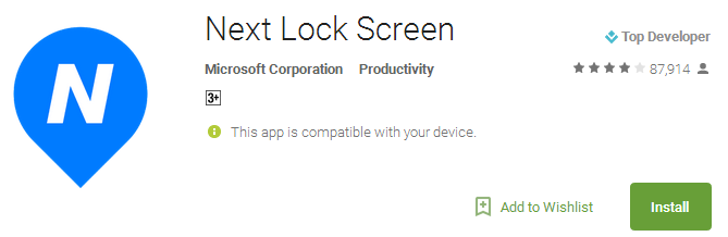 Next Lock Screen App