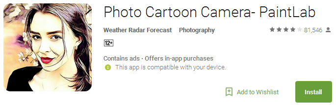 Photo Cartoon Camera- PaintLab