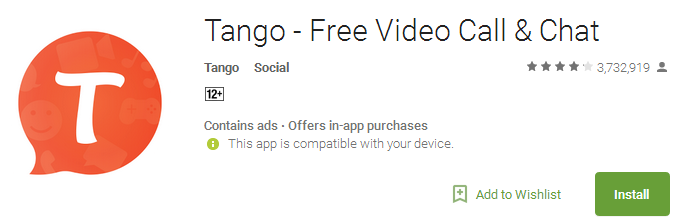 Tango - Free Video Call & Chat