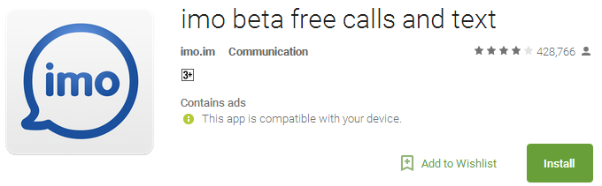 imo beta free calls and text