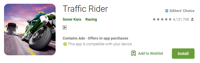 Download Traffic Rider Game app