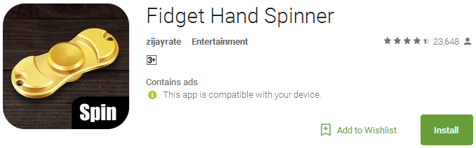 Fidget Hand Spinner App