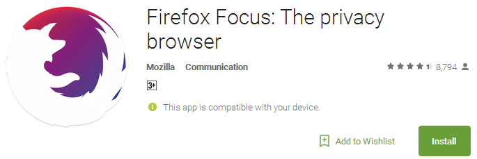 Firefox Focus App