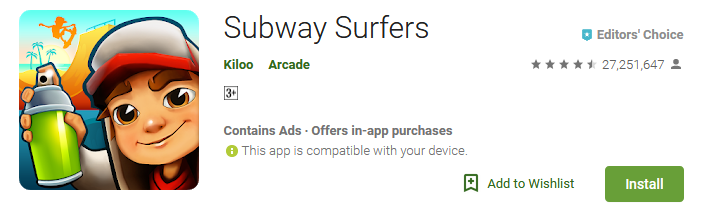 download Subway Surfers Game app