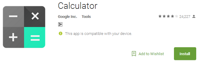 Google Calculator App