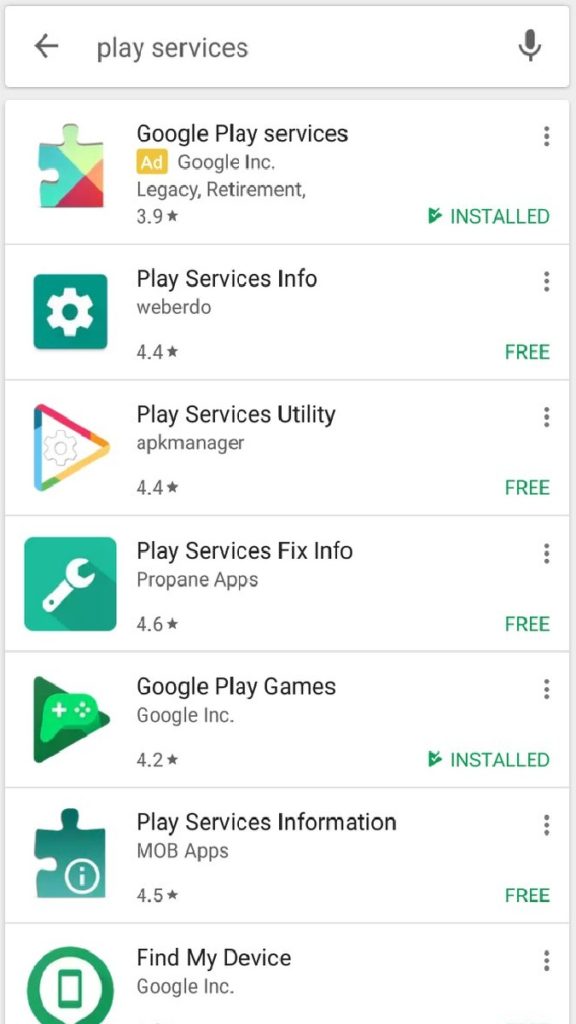 google play services