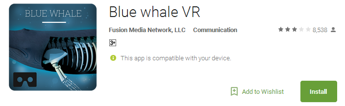 Download Blue whale VR App