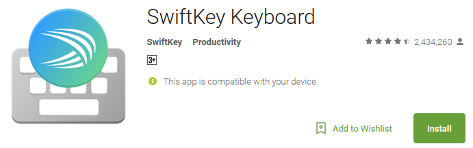Download SwiftKey Keyboard app