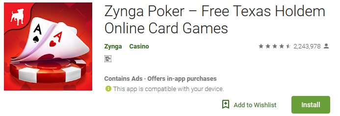 Download Zynga Poker App