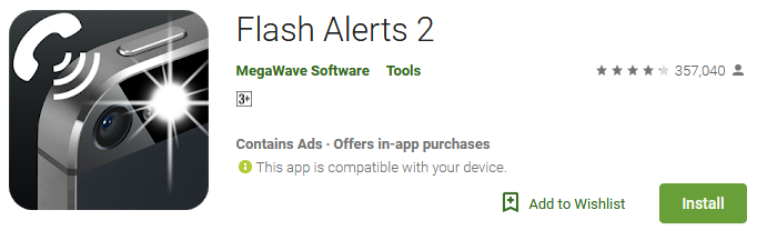 Download Flash Alerts 2 app